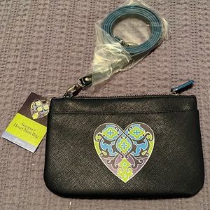 Navy clutch bag with detachable shoulder strap. Brighton NWT